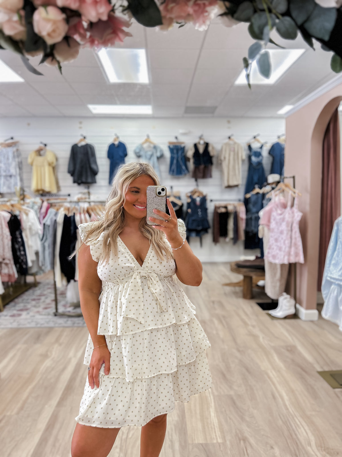 Golden Dot Garden Dress