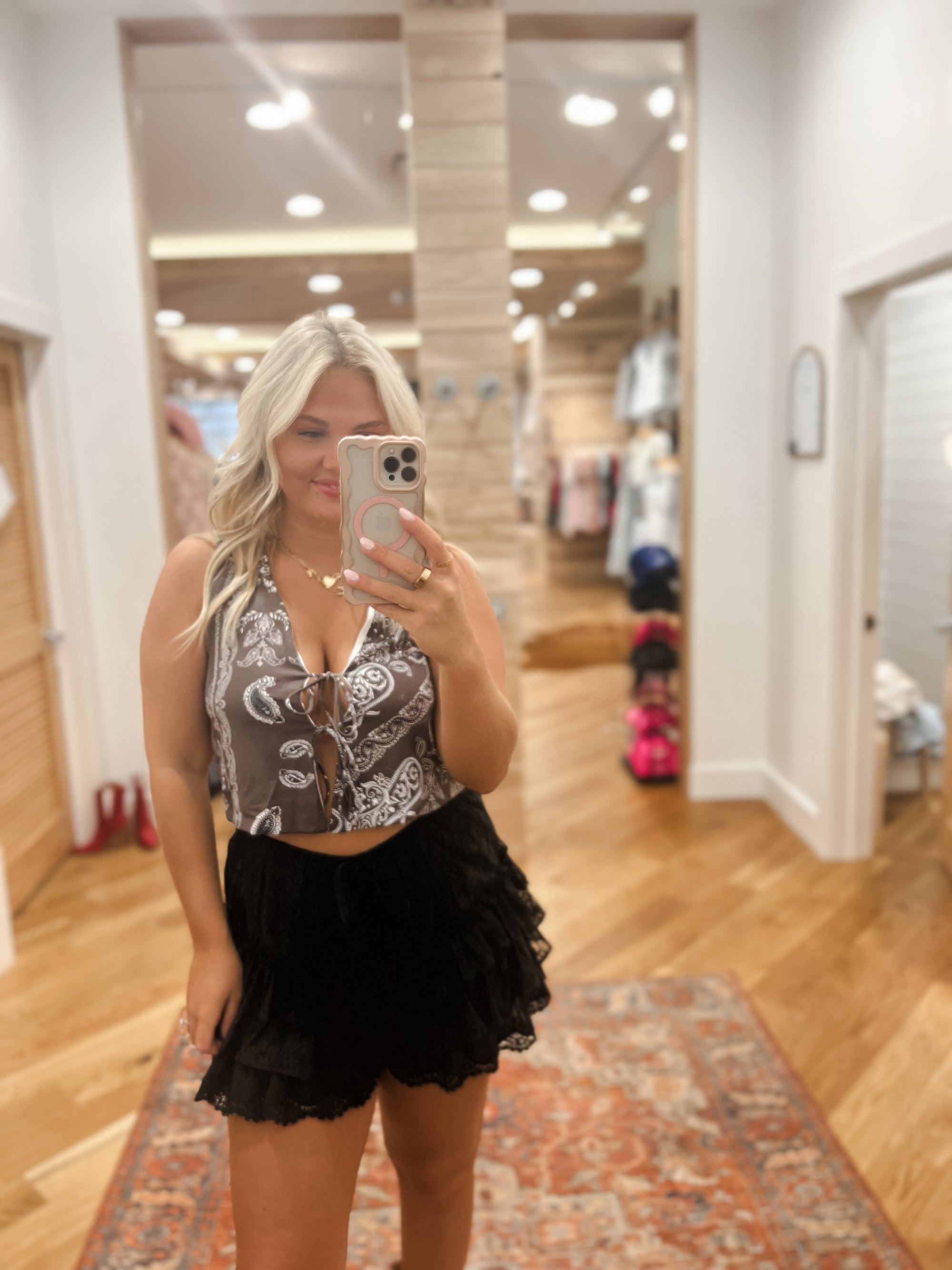 Wild West Patch Print Vest Top