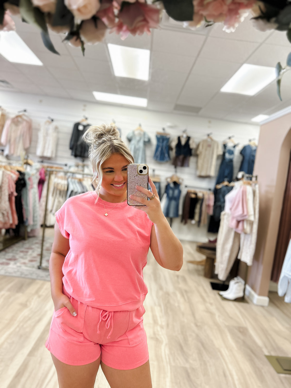 The Hallie Lounge Pink Top