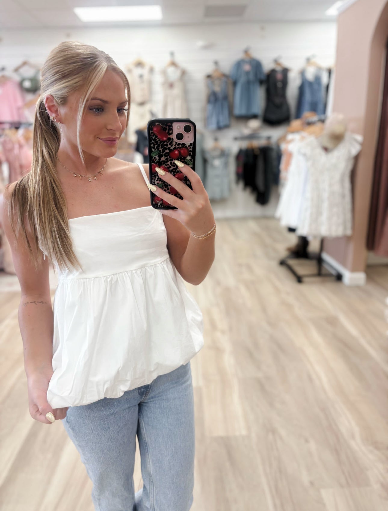 Bubble White Top