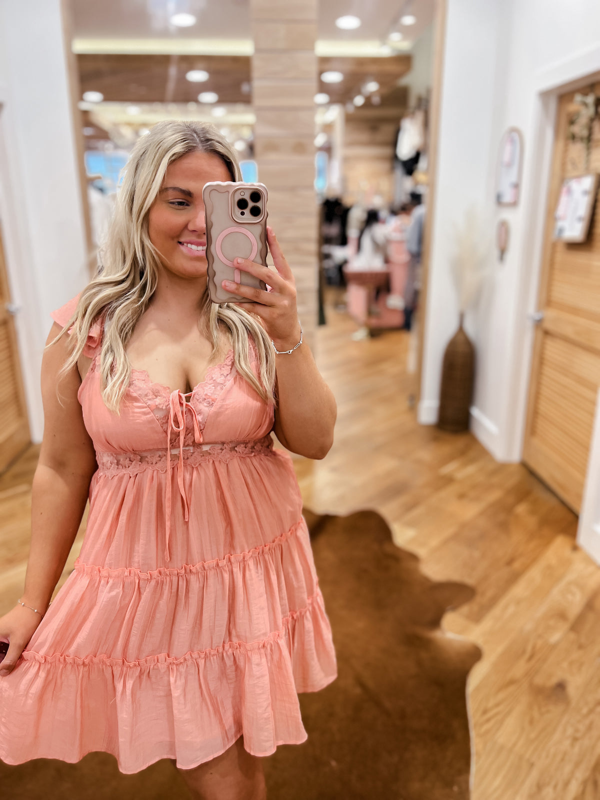 Blush Meadow Lace Dress