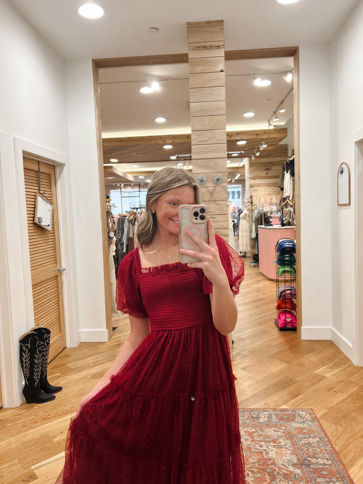 The Camilla Red Midi Dress