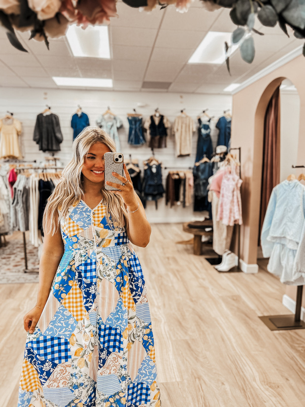 The Blue Patchwork Paradise Dress