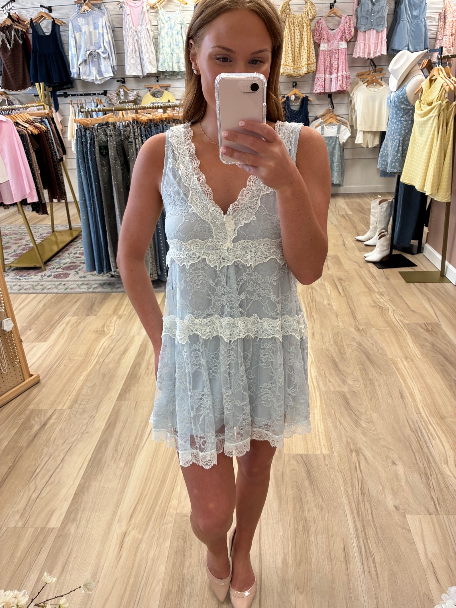 Love Letter Lace Blue Dress