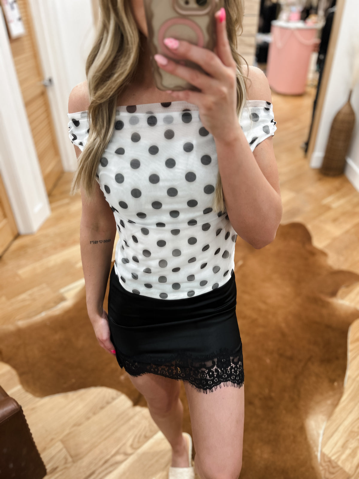 White Polka Dot Date Night