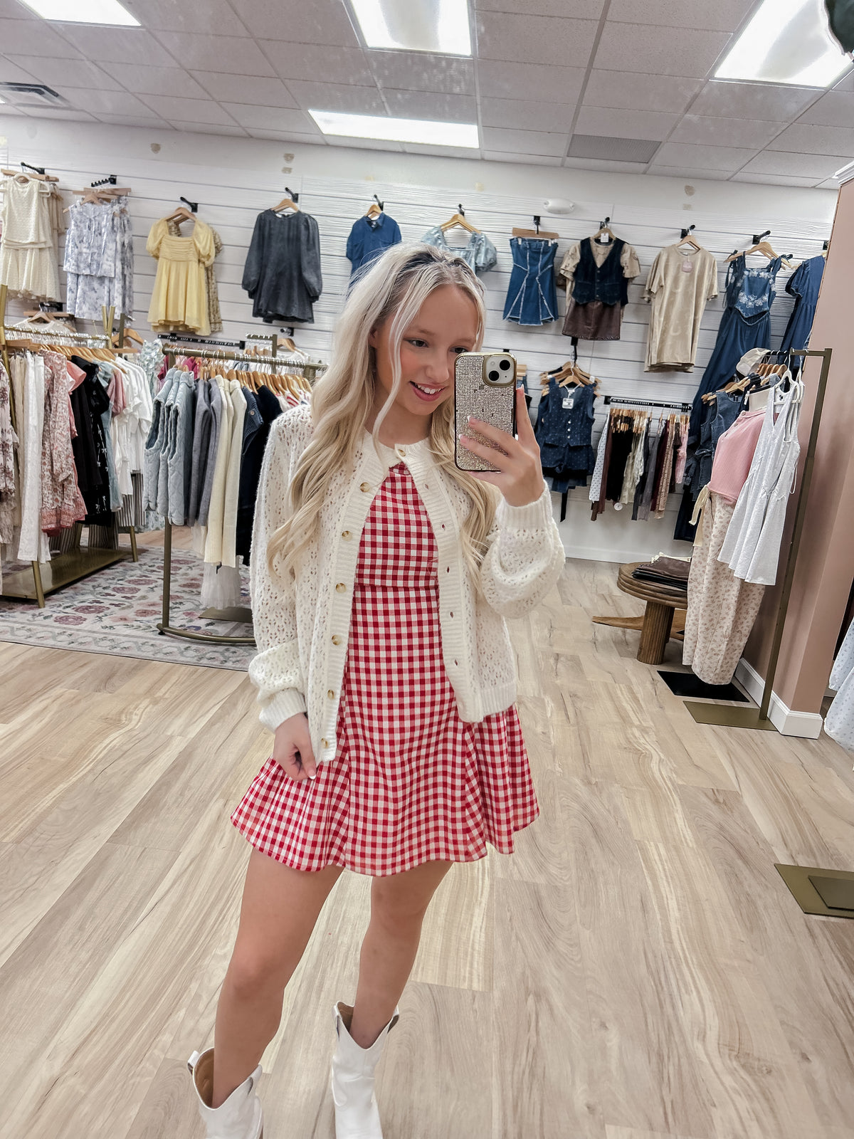 The Red Sweet Berry Picnic Dress