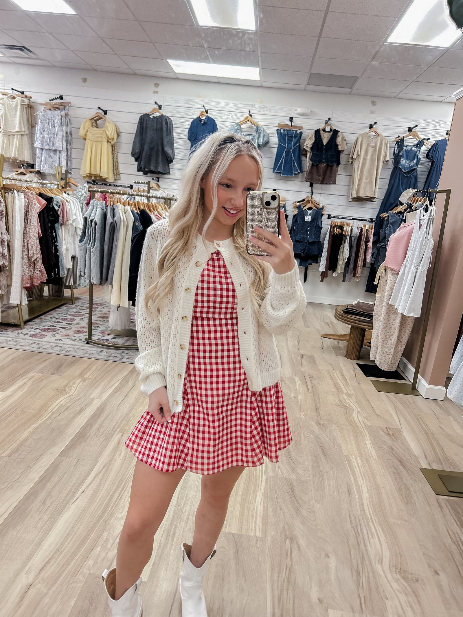 The Red Sweet Berry Picnic Dress