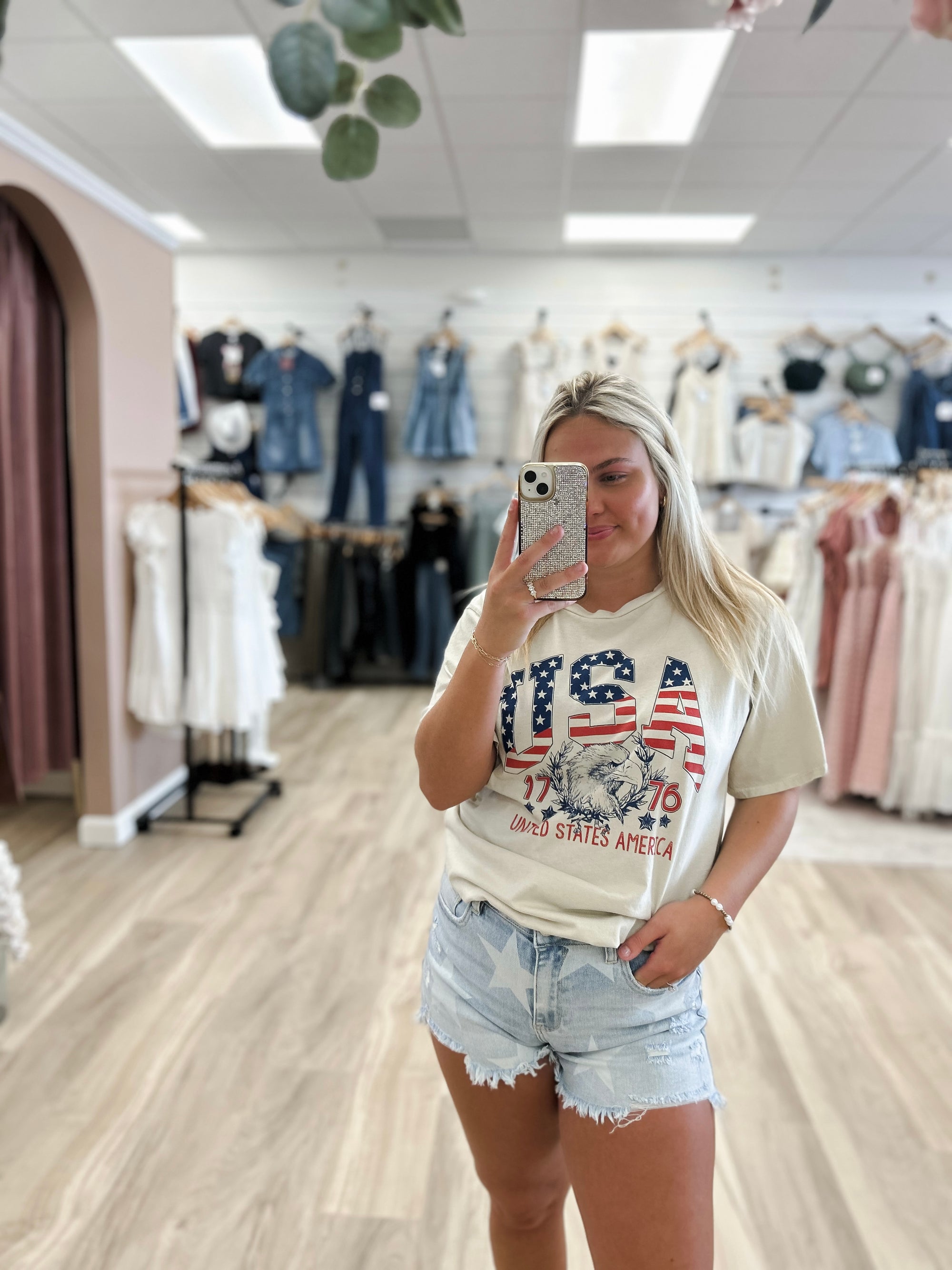 USA 1776 Washed Graphic Tee
