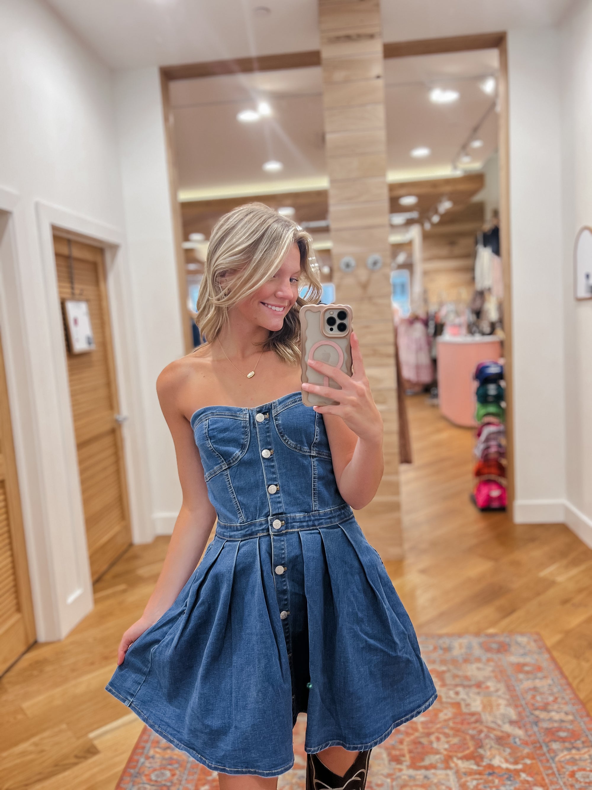 Miu Denim Darling Dress