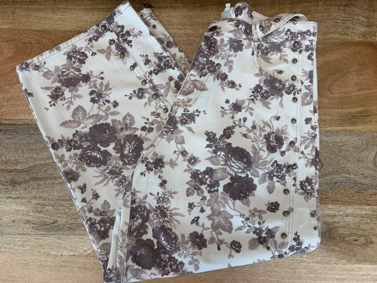 Autumn Bloom Studded Jeans