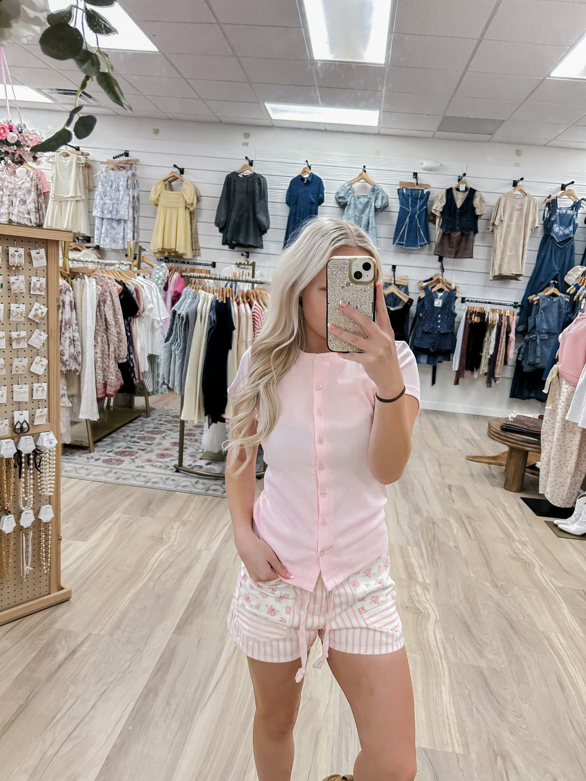 Sweet Peony Patch Shorts