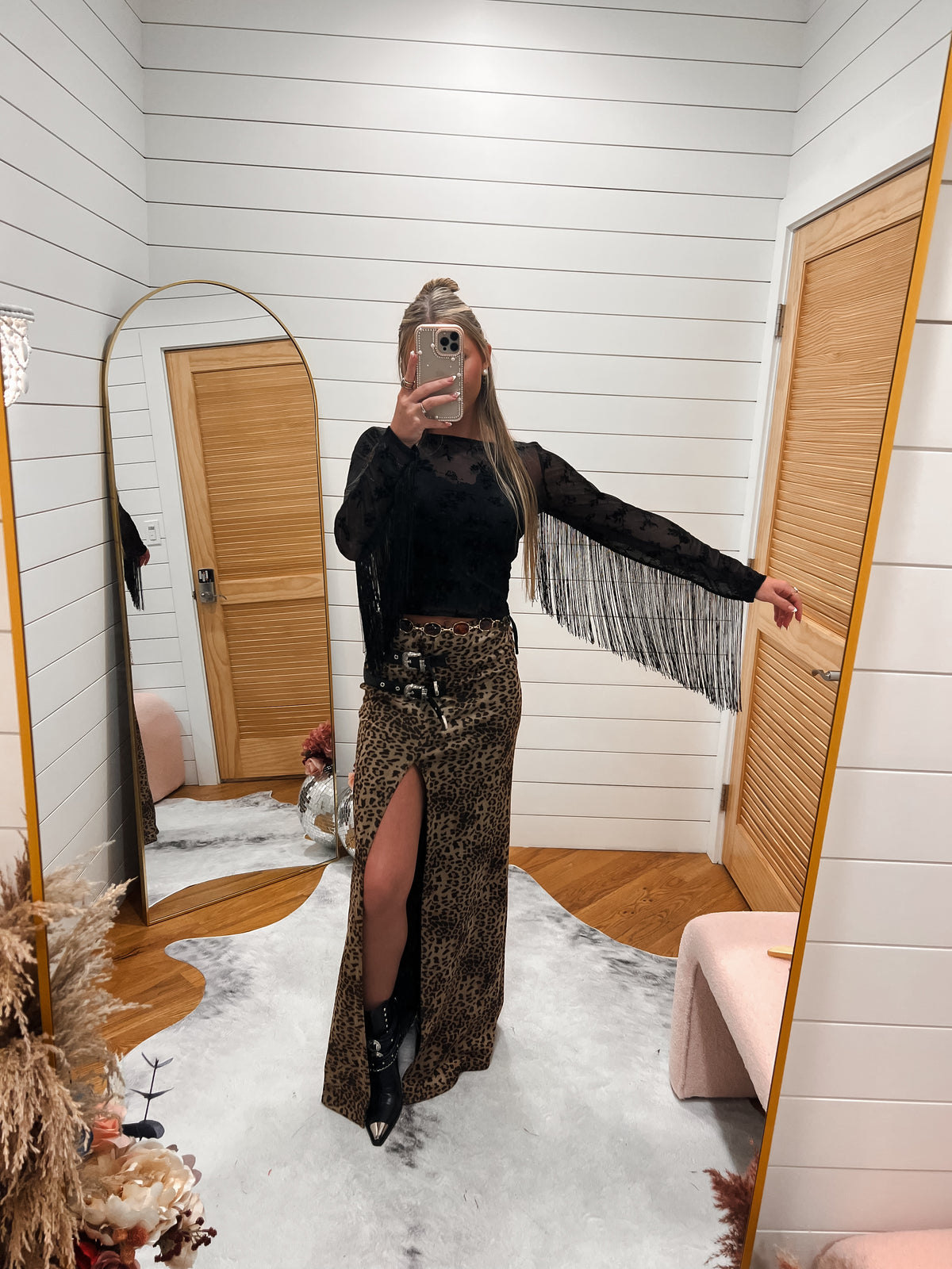 Black Dahlia Fringe Top