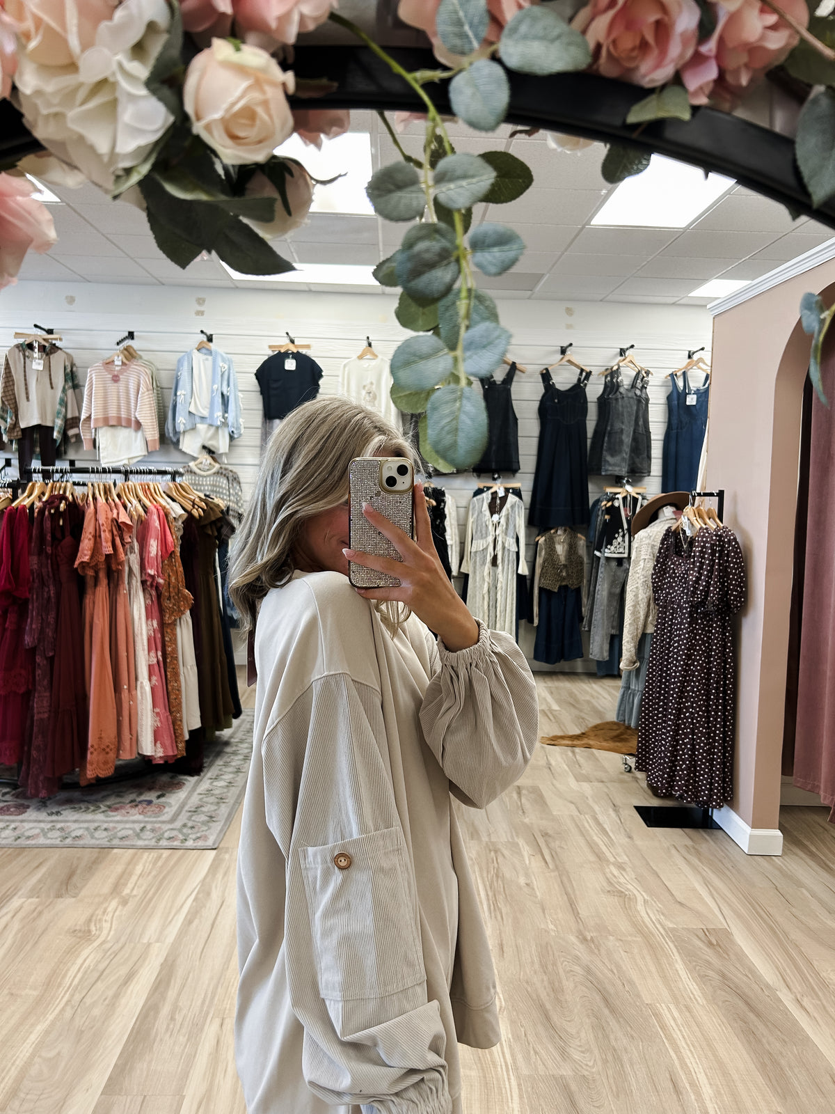 Hannah Sweatshirt-Taupe