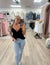 Chiffon Black Sleeveless Ruffled Cami Top