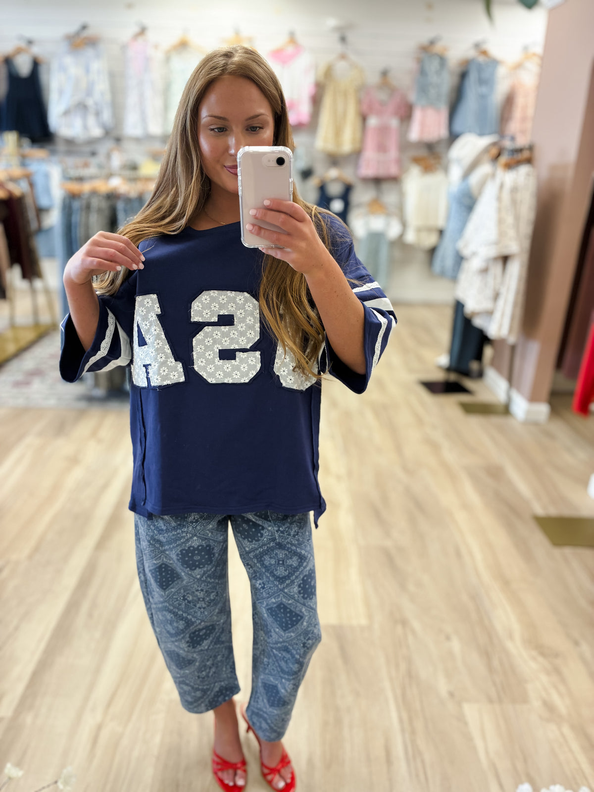 Stars, &amp; Stripes Navy Dream Top