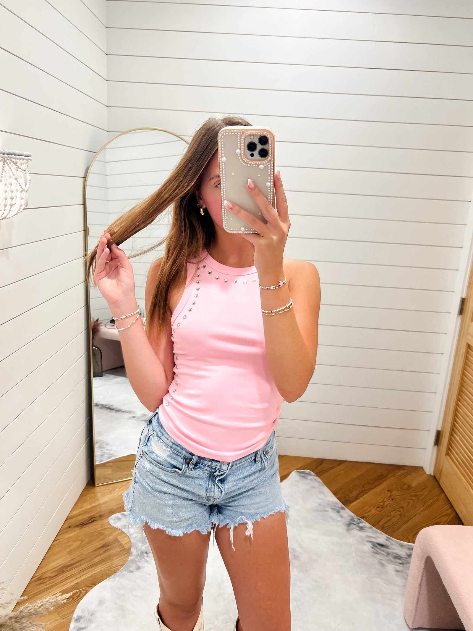 Blush Babe Studded Tank