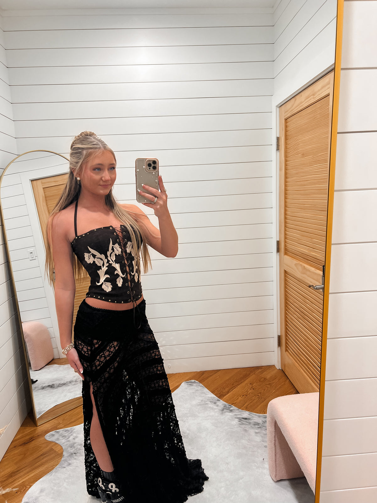 Midnight Muse Lace Maxi Skirt