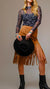 Boots Stitch Black Mesh Mock Neck Fitted Top