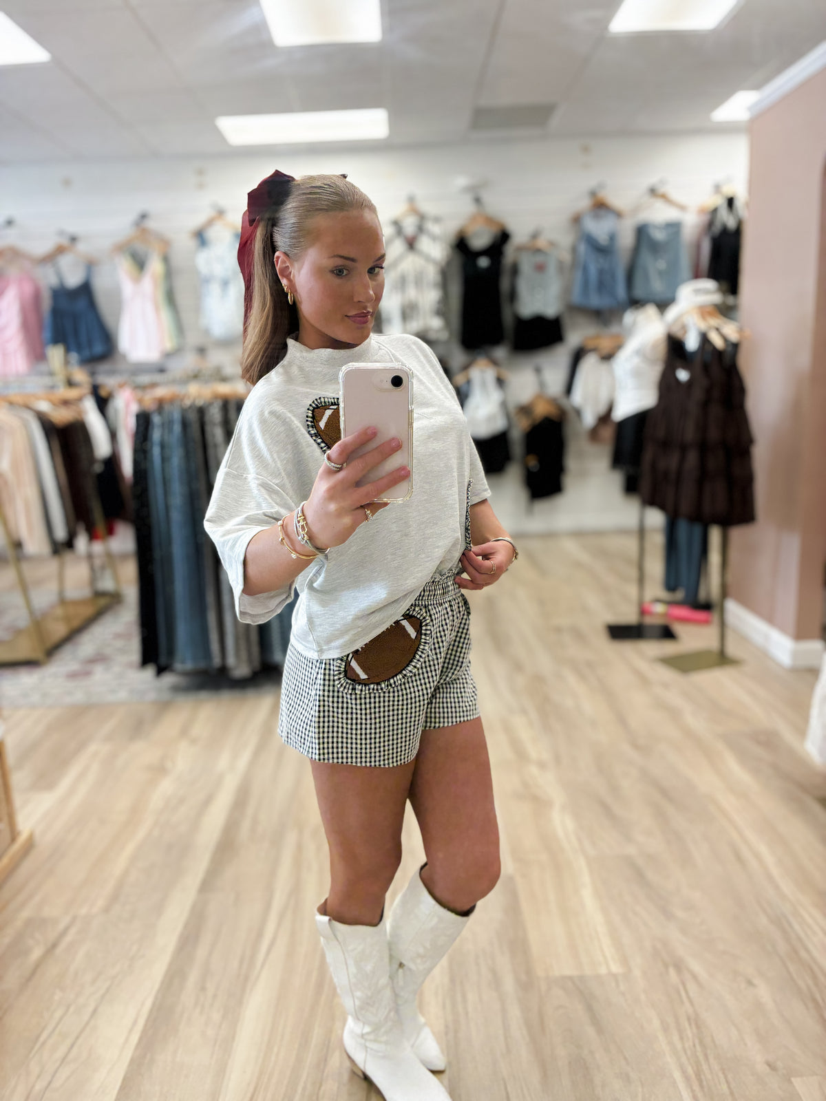Game On Gingham Shorts
