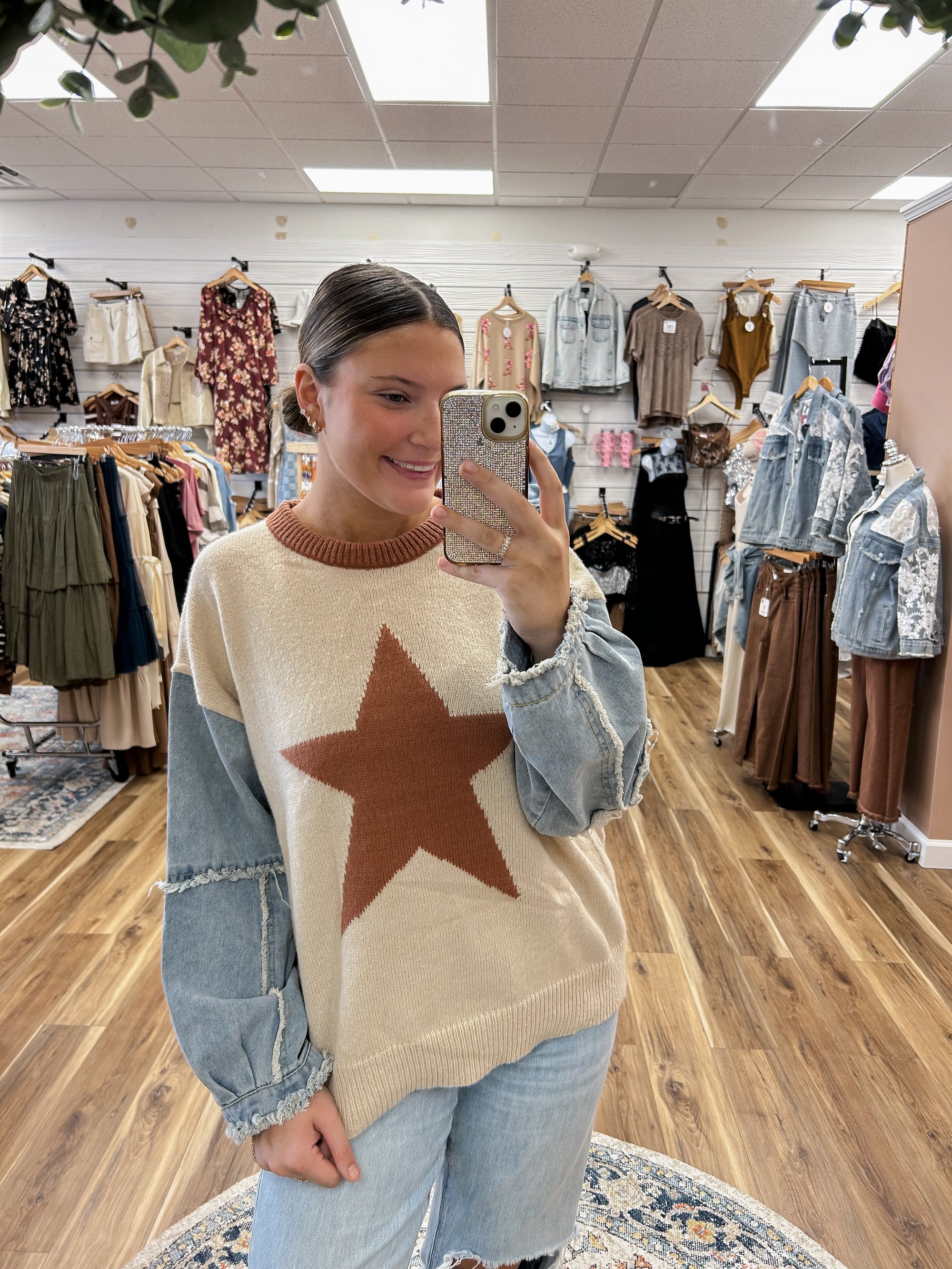 Stellar Denim Pullover
