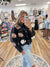 Football Game Day Sequin Black Jacket