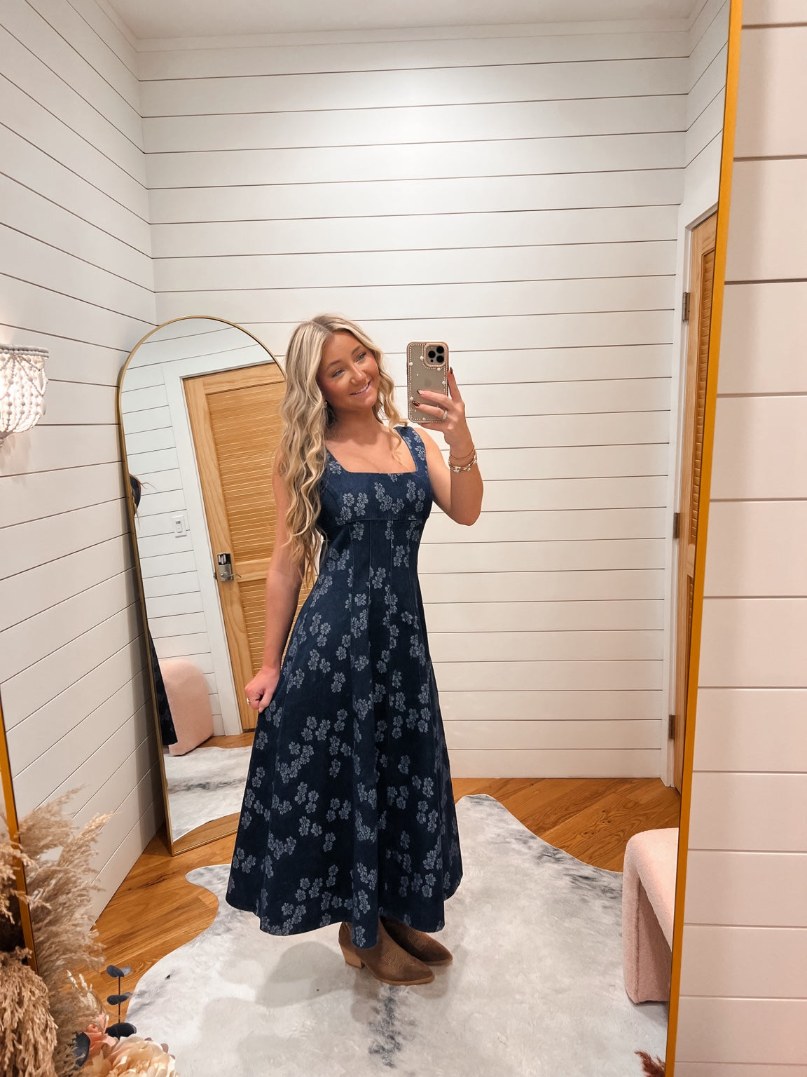 Denim Daisy Maxi Dress — IMG_6794